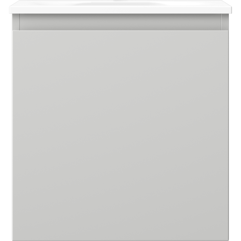 Mexen Orio bathroom cabinet 45 cm with Vela basin, 1 drawer, grey matte/white matte - 91A10-04547-1-BF62-W23M01
