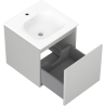 Mexen Orio bathroom cabinet 45 cm with Vela washbasin, 1 drawer, gray matte/white matte - 91A10-04547-1-BF62-W23M01