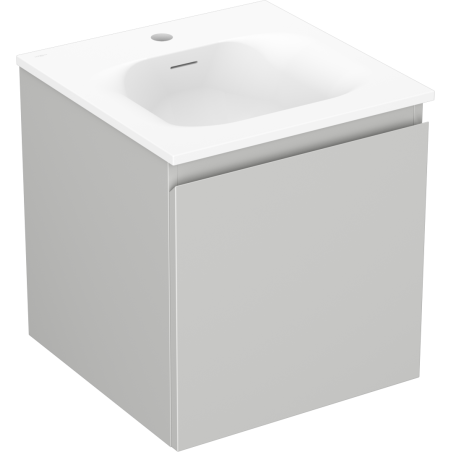 Mexen Orio bathroom cabinet 45 cm with Vela washbasin, 1 drawer, gray matte/white matte - 91A10-04547-1-BF62-W23M01