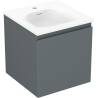 Mexen Orio 45 cm Bathroom Cabinet with Vela Sink, 1 Drawer, Matte Graphite/Matte White - 91A10-04547-1-BF66-W23M01