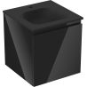Mexen Orio bathroom cabinet 45 cm with Vela sink, 1 drawer, black gloss/black matte - 91A10-04547-1-BF70-W23M71