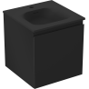 Mexen Orio bathroom cabinet 45 cm with Vela basin, 1 drawer, black matt - 91A10-04547-1-BF71-W23M71