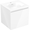 Mexen Orio bathroom cabinet 50 cm with Vela sink, 1 drawer, white gloss - 91A10-05047-1-BF00-W23M00