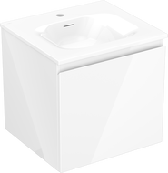 Mexen Orio bathroom cabinet 50 cm with Vela sink, 1 drawer, white gloss - 91A10-05047-1-BF00-W23M00