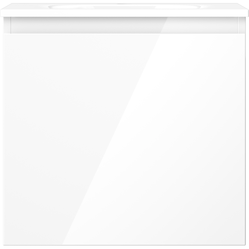 Mexen Orio bathroom cabinet 50 cm with Vela sink, 1 drawer, white gloss - 91A10-05047-1-BF00-W23M00