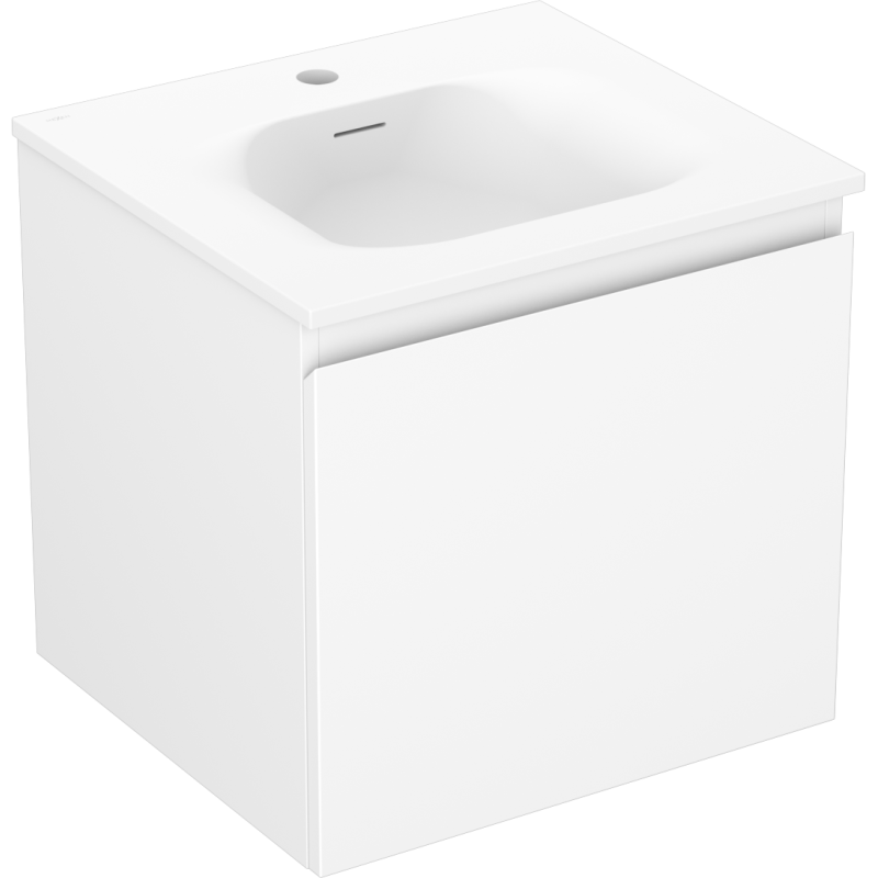 Mexen Orio bathroom cabinet 50 cm with Vela sink, 1 drawer, white matte - 91A10-05047-1-BF01-W23M01