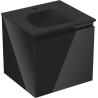 Mexen Orio 50 cm Bathroom Cabinet with Vela Sink, 1 Drawer, Black Gloss/Black Matte - 91A10-05047-1-BF70-W23M71