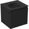 Mexen Orio bathroom cabinet 50 cm with Vela sink, 1 drawer, black matt - 91A10-05047-1-BF71-W23M71
