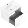 Mexen Orio bathroom cabinet 60 cm with Vela sink, 1 drawer, white gloss - 91A10-06047-1-BF00-W23M00