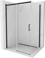 Mexen Omega extendable shower cubicle 100 x 80 cm, Transparent, Black - 825-100-080-70-00