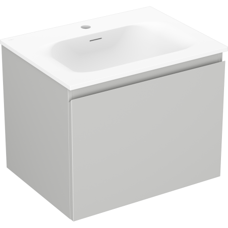 Mexen Orio 60 cm bathroom cabinet with Vela sink, 1 drawer, grey matt/white matt - 91A10-06047-1-BF62-W23M01