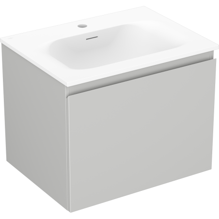 Mexen Orio bathroom cabinet 60 cm with Vela washbasin, 1 drawer, gray matte/white matte - 91A10-06047-1-BF62-W23M01