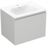 Mexen Orio bathroom cabinet 60 cm with Vela washbasin, 1 drawer, gray matte/white matte - 91A10-06047-1-BF62-W23M01