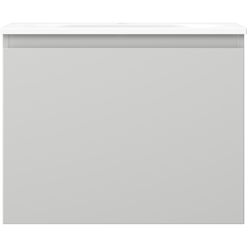 Mexen Orio 60 cm bathroom cabinet with Vela sink, 1 drawer, grey matt/white matt - 91A10-06047-1-BF62-W23M01