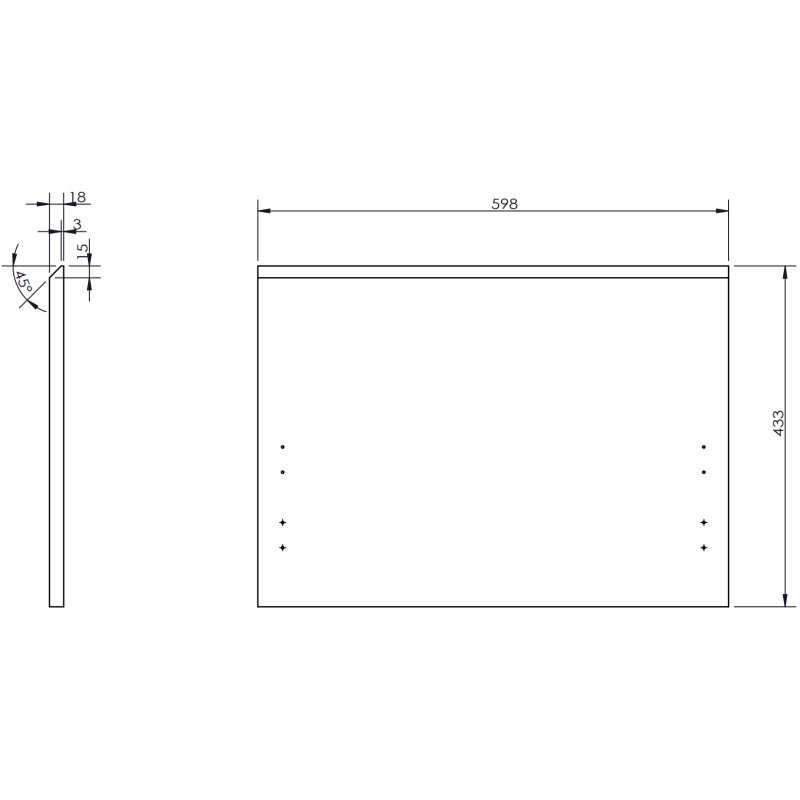 Mexen Orio 60 cm bathroom cabinet with Vela sink, 1 drawer, grey matt/white matt - 91A10-06047-1-BF62-W23M01
