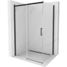 Mexen Omega extendable shower cubicle 100 x 90 cm, Transparent, Black - 825-100-090-70-00