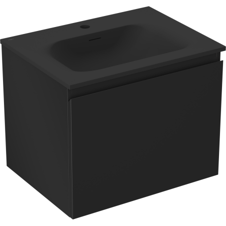 Mexen Orio bathroom cabinet 60 cm with Vela sink, 1 drawer, black matte - 91A10-06047-1-BF71-W23M71