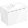 Mexen Orio bathroom cabinet 70 cm with Vela sink, 1 drawer, white gloss - 91A10-07047-1-BF00-W23M00