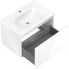 Mexen Orio bathroom cabinet 70 cm with Vela sink, 1 drawer, white gloss - 91A10-07047-1-BF00-W23M00