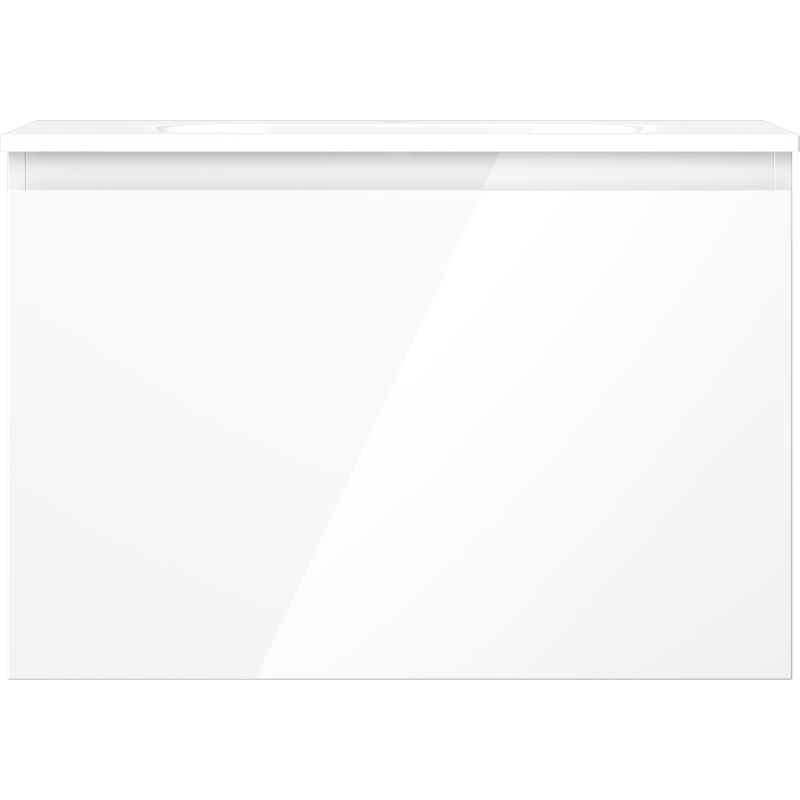 Mexen Orio bathroom cabinet 70 cm with Vela sink, 1 drawer, white gloss - 91A10-07047-1-BF00-W23M00