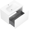 Mexen Orio bathroom cabinet 70 cm with Vela sink, 1 drawer, white matte - 91A10-07047-1-BF01-W23M01