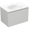 Mexen Orio bathroom cabinet 70 cm with Vela sink, 1 drawer, gray matte/white matte - 91A10-07047-1-BF62-W23M01