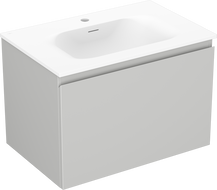 Mexen Orio bathroom cabinet 70 cm with Vela sink, 1 drawer, gray matte/white matte - 91A10-07047-1-BF62-W23M01