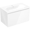 Mexen Orio bathroom cabinet 80 cm with Vela sink, 1 drawer, white gloss - 91A10-08047-1-BF00-W23M00