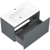 Mexen Orio bathroom cabinet 80 cm with Vela sink, 1 drawer, matte graphite/matte white - 91A10-08047-1-BF66-W23M01