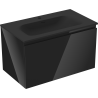 Mexen Orio bathroom cabinet 80 cm with washbasin Vela, 1 drawer, black gloss/black matte - 91A10-08047-1-BF70-W23M71