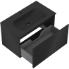 Mexen Orio bathroom cabinet 80 cm with Vela sink, 1 drawer, black matt - 91A10-08047-1-BF71-W23M71