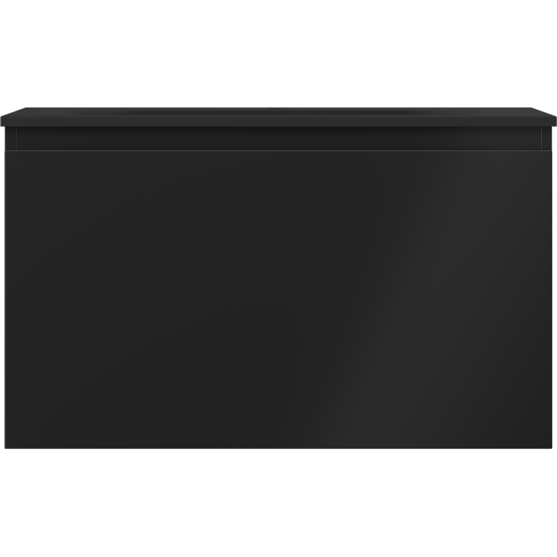 Mexen Orio bathroom cabinet 80 cm with Vela sink, 1 drawer, black matt - 91A10-08047-1-BF71-W23M71