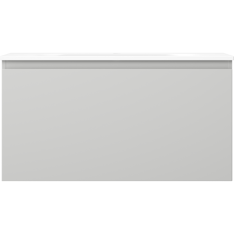 Mexen Orio bathroom cabinet 90 cm with Vela washbasin, 1 drawer, grey matte/white matte - 91A10-09047-1-BF62-W23M01