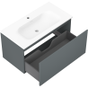 Mexen Orio bathroom cabinet 90 cm with Vela sink, 1 drawer, matte graphite/white matte - 91A10-09047-1-BF66-W23M01