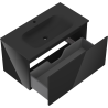 Mexen Orio 90 cm Bathroom Cabinet with Vela Sink, 1 Drawer, Black Gloss/Black Matte - 91A10-09047-1-BF70-W23M71