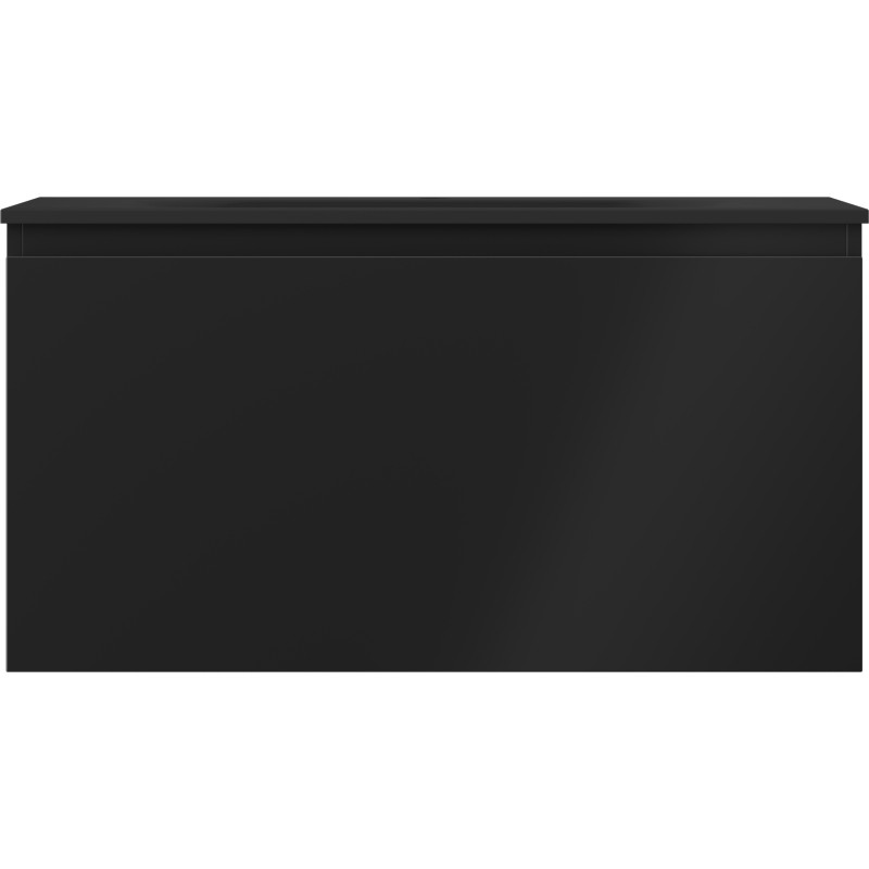 Mexen Orio 90 cm Bathroom Cabinet with Sink Vela, 1 Drawer, Black Matte - 91A10-09047-1-BF71-W23M71