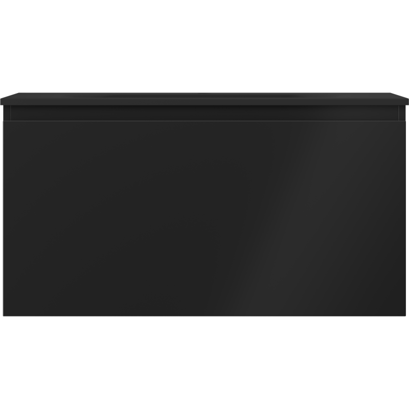 Mexen Orio 90 cm Bathroom Cabinet with Vela Washbasin, 1 Drawer, Black Matt - 91A10-09047-1-BF71-W23M71