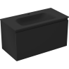 Mexen Orio 90 cm Bathroom Cabinet with Sink Vela, 1 Drawer, Black Matte - 91A10-09047-1-BF71-W23M71