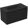 Mexen Orio 90 cm Bathroom Cabinet with Vela Washbasin, 1 Drawer, Black Matt - 91A10-09047-1-BF71-W23M71