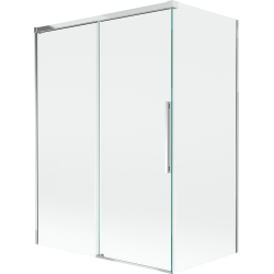 Mexen Rox 2-panel sliding bath screen 120 + 70 x 150 cm, transparent, chrome - 8C9-120-070-01-00