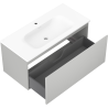 Mexen Orio 100 cm Bathroom Cabinet with Vela Sink, 1 Drawer, Grey Matte/White Matte - 91A10-10047-1-BF62-W23M01
