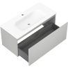 Mexen Orio bathroom cabinet 100 cm with Vela sink, 1 drawer, gray matte/white matte - 91A10-10047-1-BF62-W23M01
