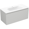 Mexen Orio bathroom cabinet 100 cm with Vela sink, 1 drawer, gray matte/white matte - 91A10-10047-1-BF62-W23M01
