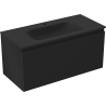 Mexen Orio bathroom cabinet 100 cm with Vela washbasin, 1 drawer, black matte - 91A10-10047-1-BF71-W23M71