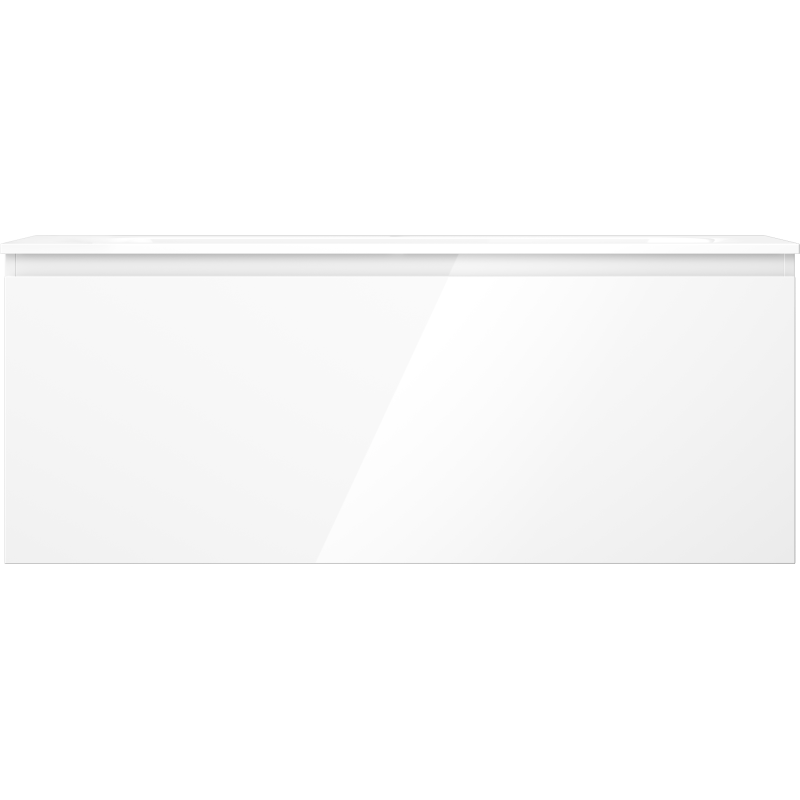 Mexen Orio bathroom cabinet 120 cm with Vela washbasin, 1 drawer, white gloss - 91A10-12047-1-BF00-W23M00