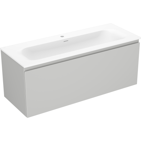 Mexen Orio bathroom cabinet 120 cm with Vela washbasin, 1 drawer, grey matt/white matt - 91A10-12047-1-BF62-W23M01