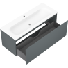 Mexen Orio 120 cm Bathroom Cabinet with Vela Sink, 1 Drawer, Matte Graphite/Matte White - 91A10-12047-1-BF66-W23M01