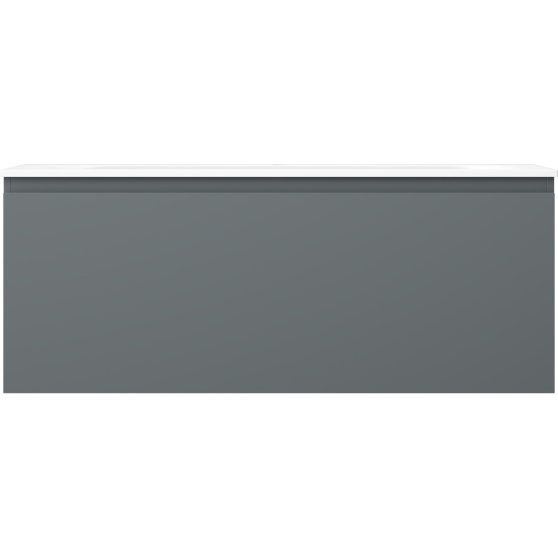 Mexen Orio 120 cm Bathroom Cabinet with Vela Sink, 1 Drawer, Matte Graphite/Matte White - 91A10-12047-1-BF66-W23M01