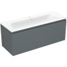 Mexen Orio 120 cm Bathroom Cabinet with Vela Sink, 1 Drawer, Matte Graphite/Matte White - 91A10-12047-1-BF66-W23M01