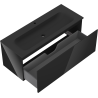 Mexen Orio bathroom cabinet 120 cm with Vela washbasin, 1 drawer, black gloss/black matte - 91A10-12047-1-BF70-W23M71